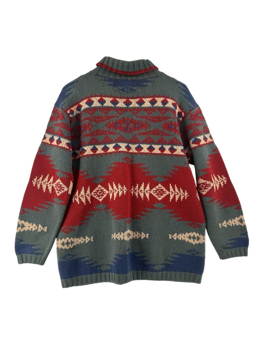 VTG Ralph Lauren Country Sweater Men’s M Wool Turtleneck Aztec Native Geometric